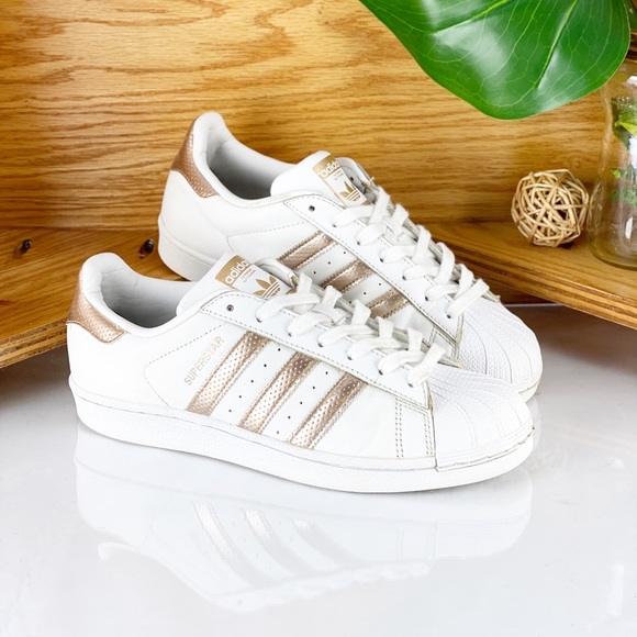 adidas superstar white rose gold